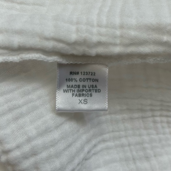 XIRENA Shay Drawstring Cowl Neck Gauze Top White Long Sleeve Pullover Size XS - Picture 14 of 15